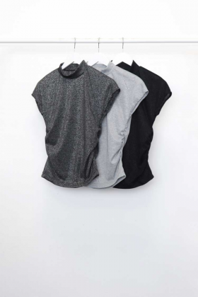 Remera Lurex Negra brillos