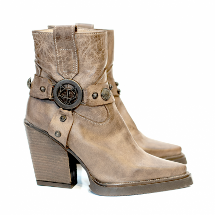 Bota Cerdena B01 Aged hueso con cinto