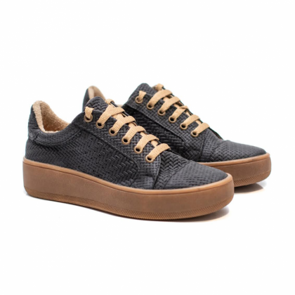 Zapatilla Creta Espiga Negro Nativo