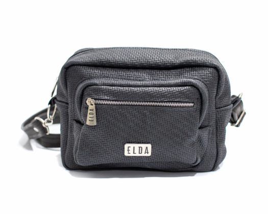 Bandolera Ely Negro Espiga con bolsillos