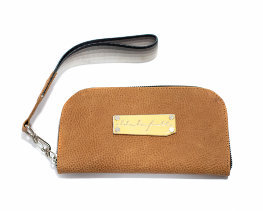Billetera Granito Camel con Correa