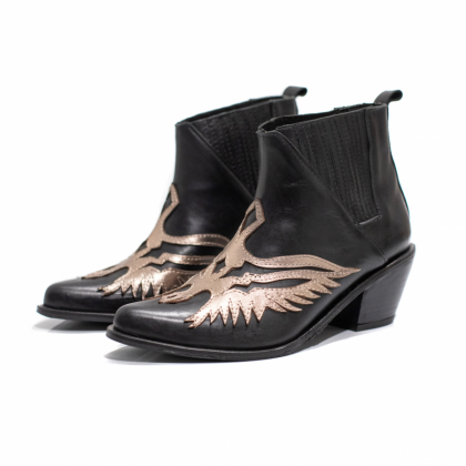 Bota 2459 Negro y Crudo